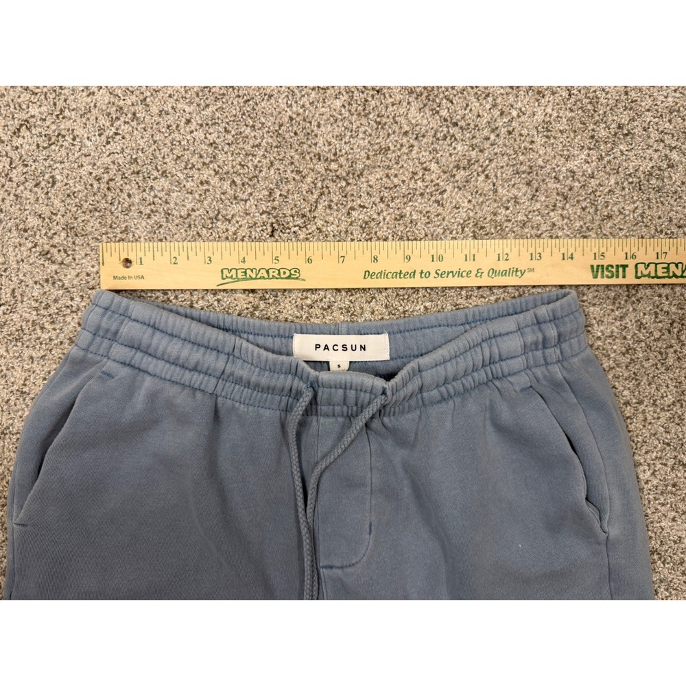 PacSun Sweat Shorts Small Blue Fleece Drawstring Casual Lounge Athletic Shorts - Picture 4 of 7